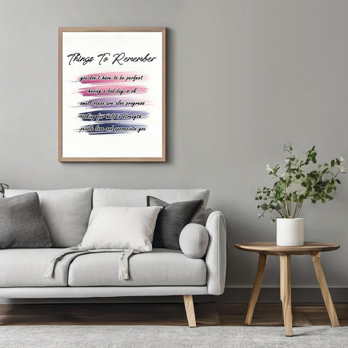 Posterizer 1 pcs-Things To Remember-You Don't Have to be Perfect-Motivational & Inspirational Art- Decor for Home & Office- unframed wall art...